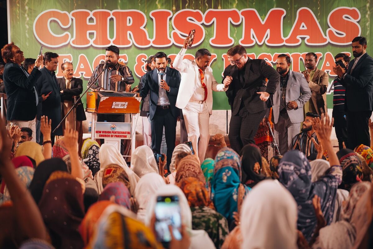 The stage at the Christmas Peace & Joy Festival